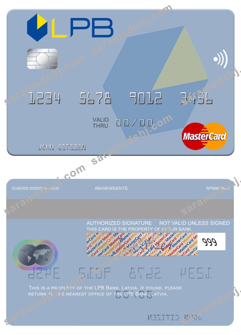 Latvia LPB Bank mastercard